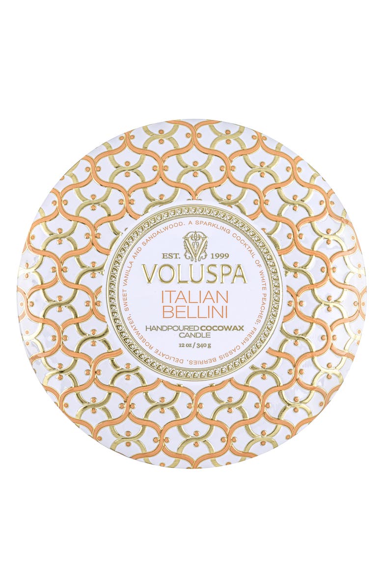 Voluspa Three-Wick Tin Candle, Alternate, color, Italian Bellini