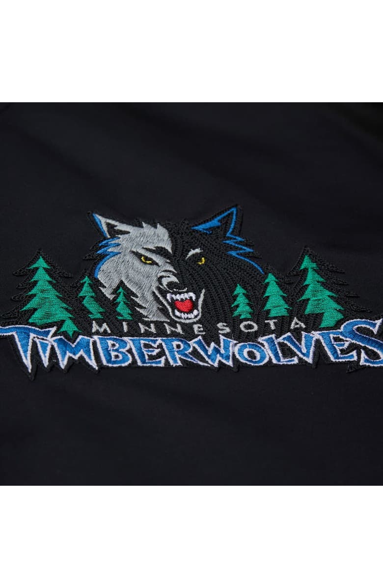 Mitchell & Ness Men's Mitchell & Ness Kevin Garnett Black Minnesota Timberwolves NBA Legends Full-Snap Satin Jacket, Alternate, color, Black