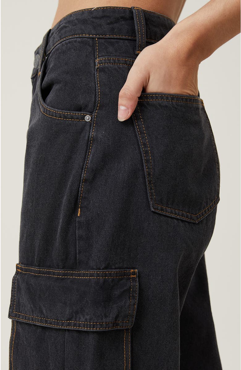 Cotton On Curvy Cargo Wide Jean, Alternate, color, 