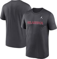Jordan Brand Men's Jordan Brand Anthracite Oklahoma Sooners Primetime Legend Wordmark T-Shirt