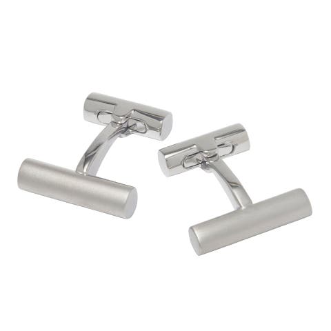 Silver Tone Bar Cufflinks