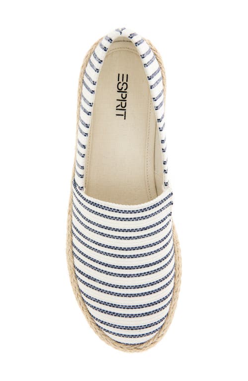 Esprit Naveen Espadrille Sneaker In Navy Stripe