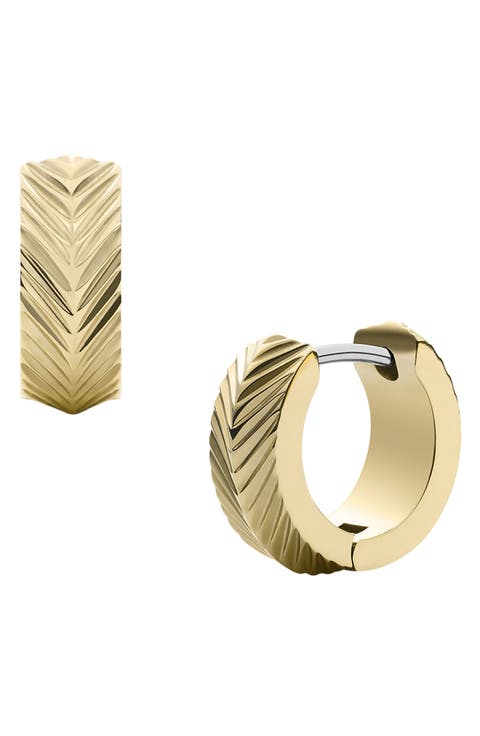 Harlow Textured Huggie Hoop Earrings