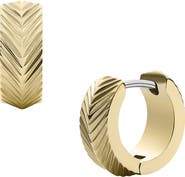 Fossil Harlow Textured Huggie Hoop Earrings