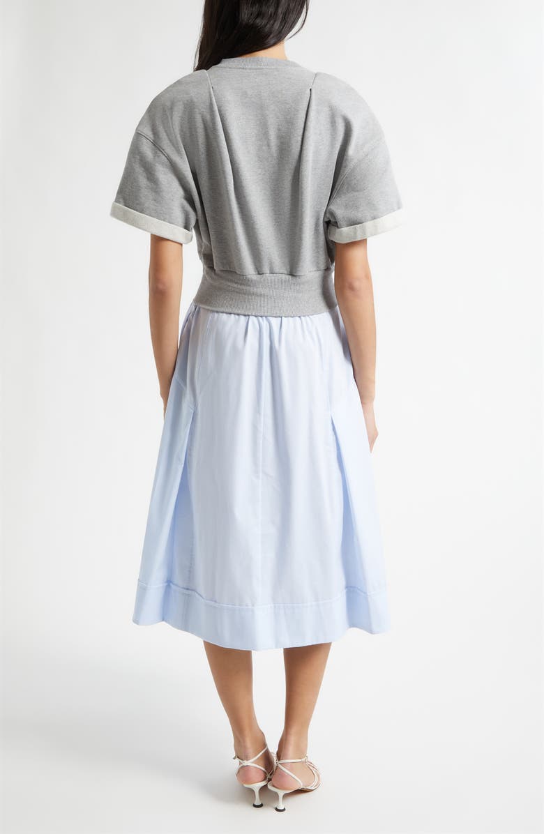 3.1 Phillip Lim Mixed Media Midi Dress, Alternate, color, 