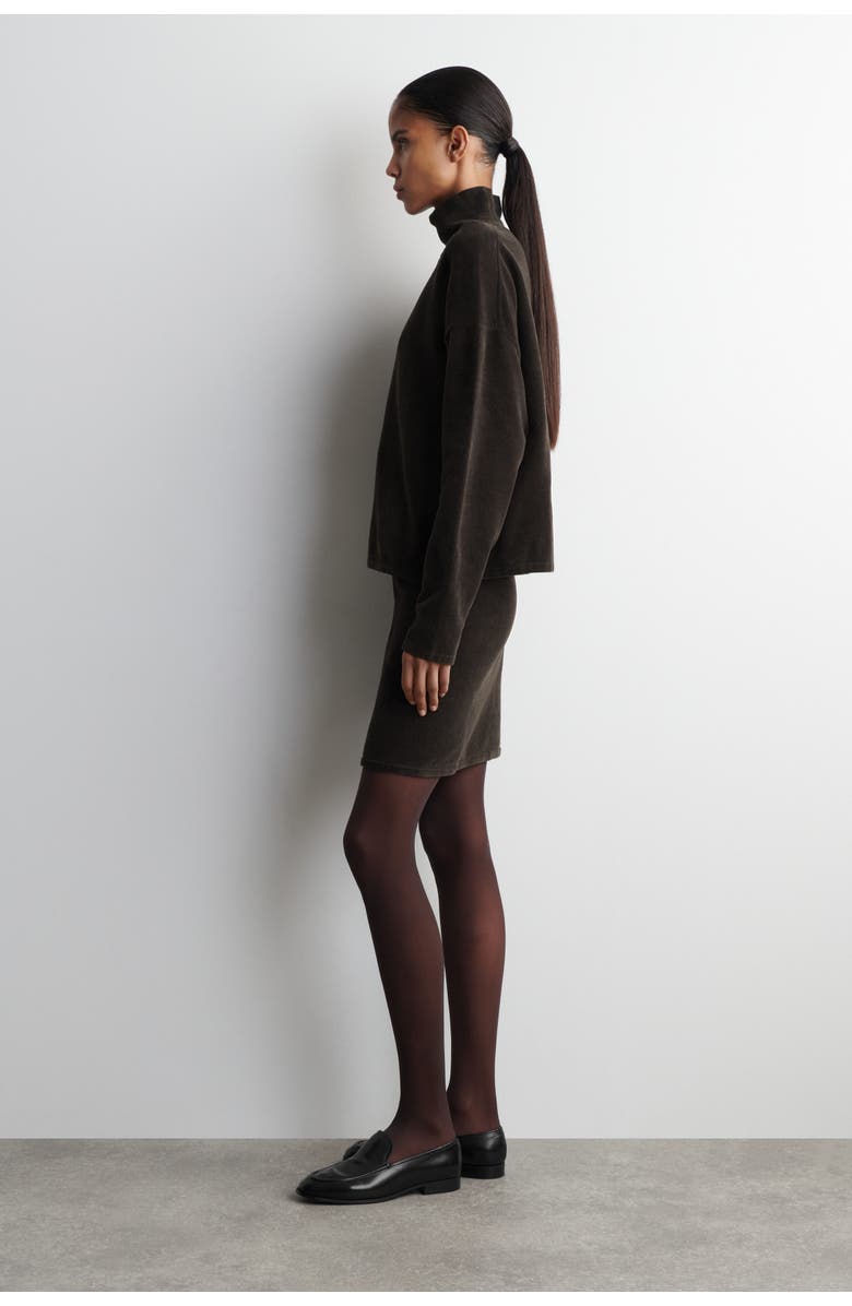 COS Chenille Mini Skirt, Alternate, color, Brown