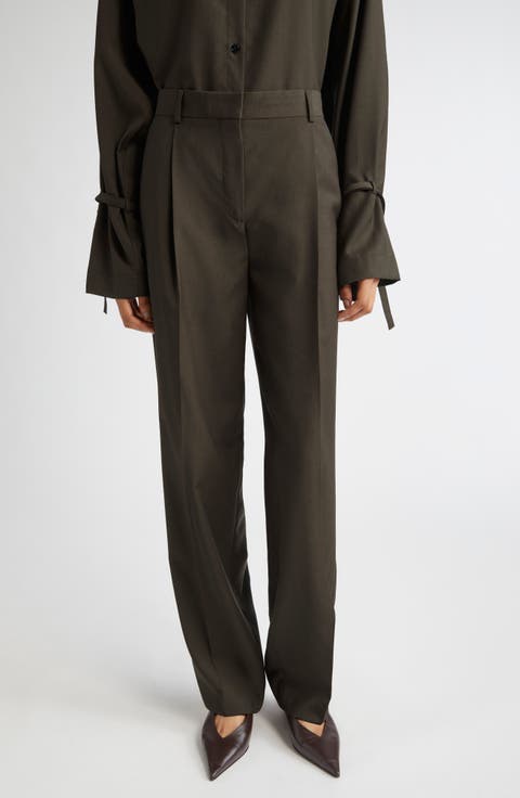 Pleated Wool Trousers