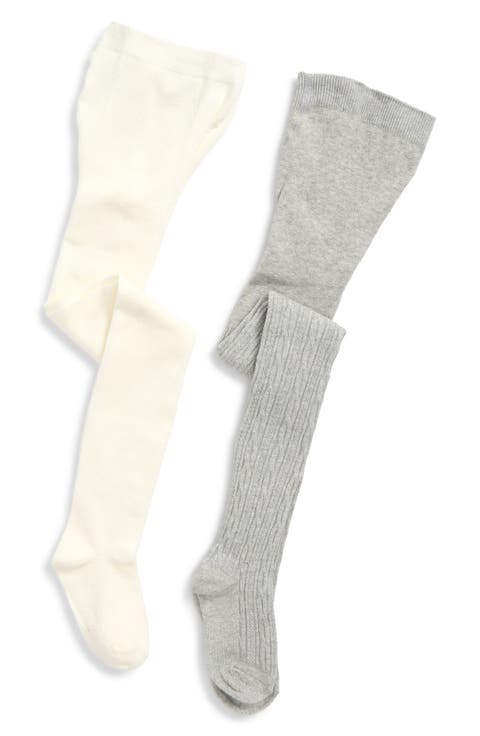 Kids' 2-Pack Cable Knit Tights