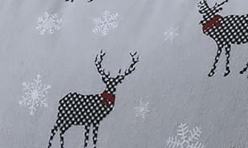 Azores Home Checkered Buck Cotton Duvet Cover & Sham Set In Gray