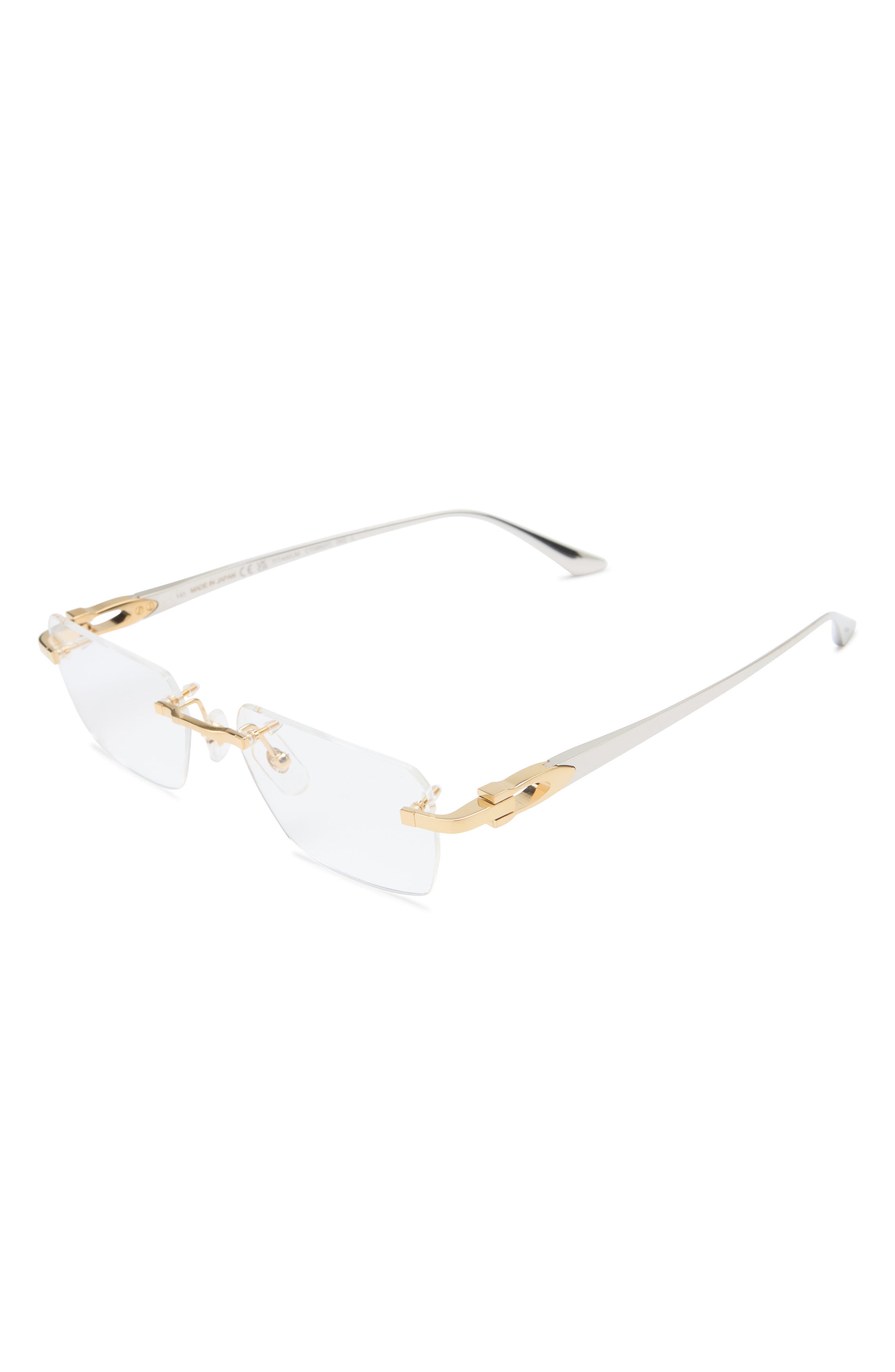 Cartier 55mm Frameless Rectangular Optical Glasses (Men) | Nordstrom