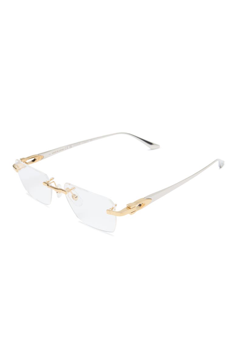 55mm Frameless Rectangular Optical Glasses, Alternate, color, GOLD