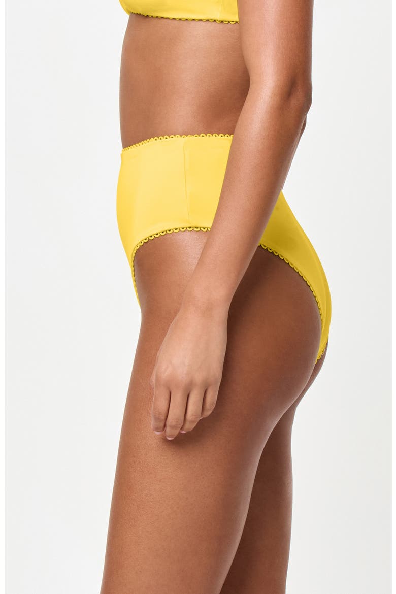 Soleil High Waist Rib Bikini Bottoms, Alternate, color, DITSY