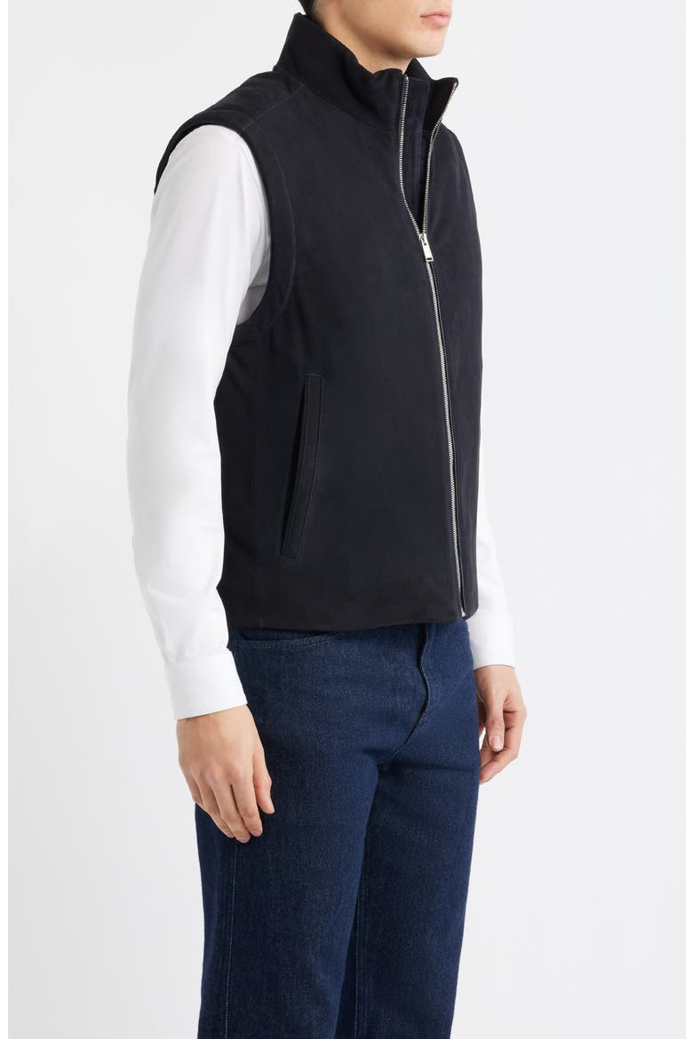Marens Leather Vest, Alternate, color, DARK BLUE