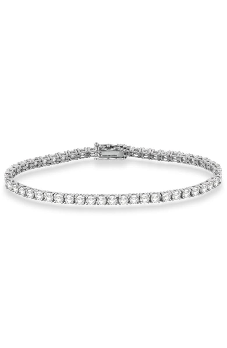 ALLUREZ Eternity Lab Diamond Tennis Bracelet 14k, Main, color, White Gold