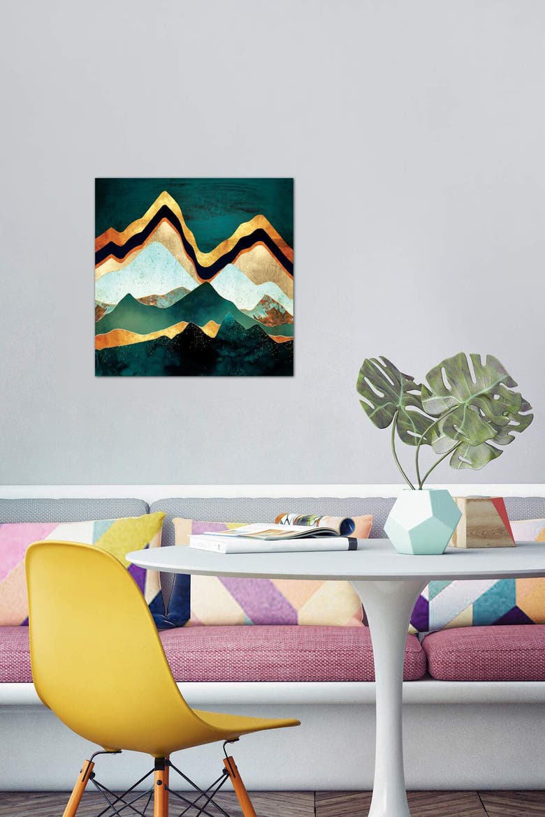 Velvet Copper Mountains by SpaceFrog Designs Canvas Wall Art - 26" x 26", Alternate, color, MULTI