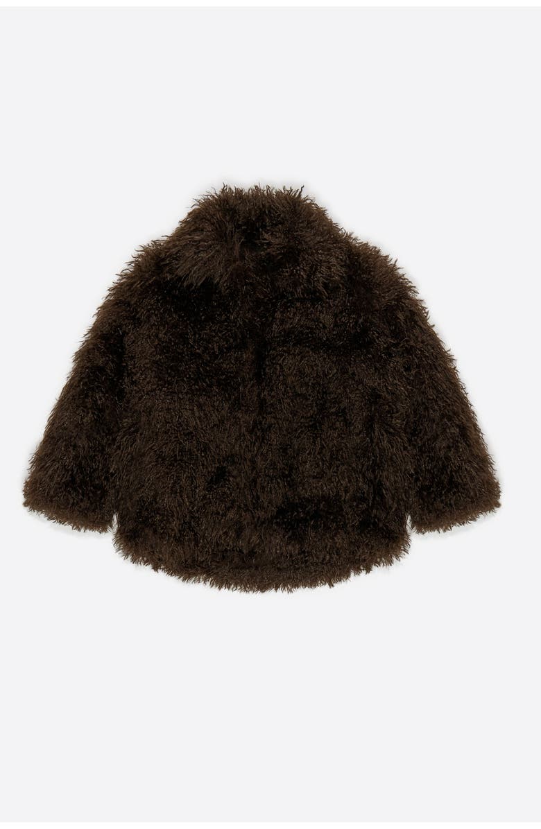 Bimba y Lola Oversize Fur Coat, Alternate, color, Dark Brown