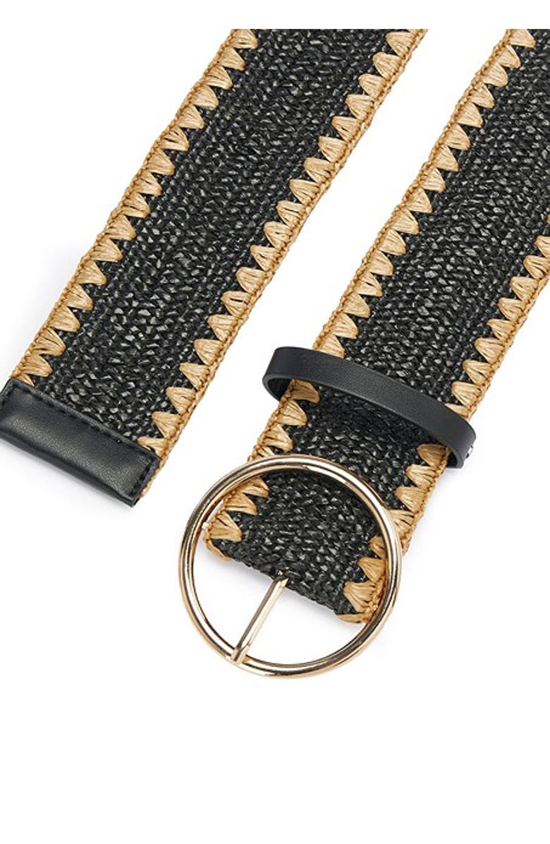 LASCANA Women's Contrast Waist Belt, Alternate, color, Beige & Black