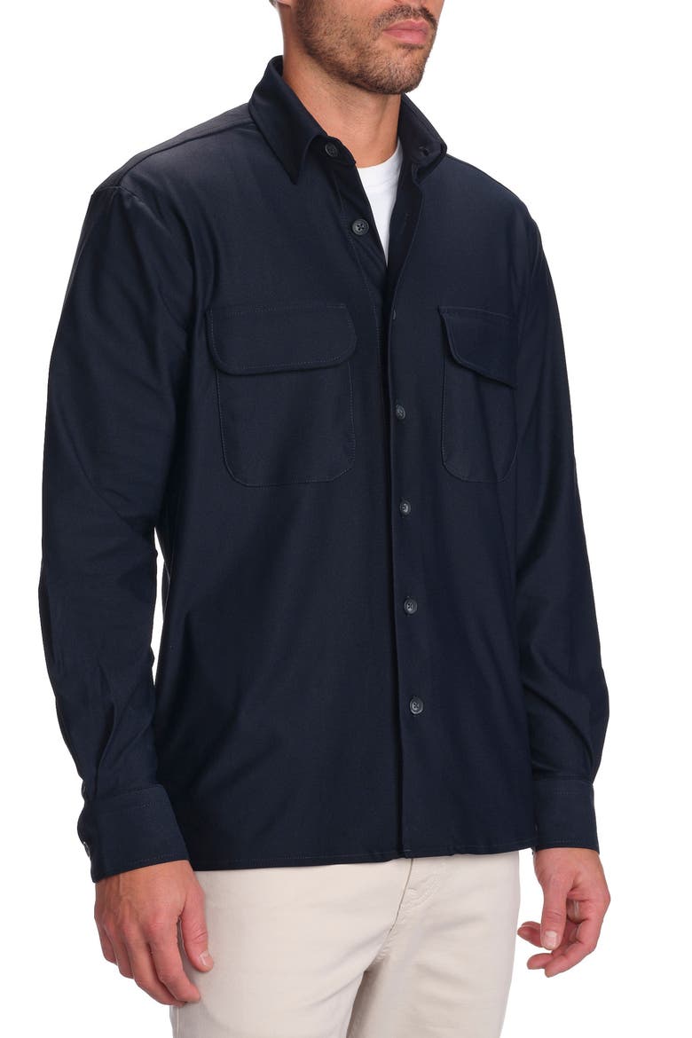 4-Way Stretch Performance Overshirt, Alternate, color, NAVY
