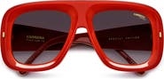 Carrera Eyewear Special Edition FLAGLAB 18 57mm Gradient Square Shield Sunglasses