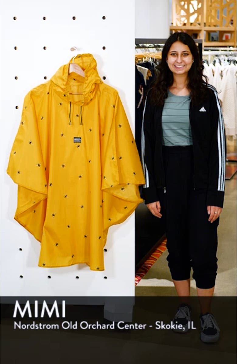Right as Rain Print Packable Hooded Poncho, sales video thumbnail