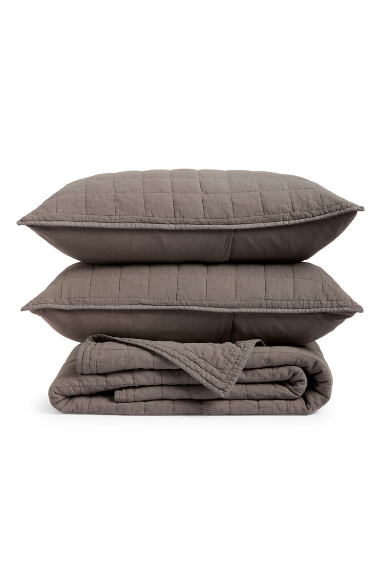 Nordstrom Soft Wash Grid Quilt & Shams Set, Main, color, 