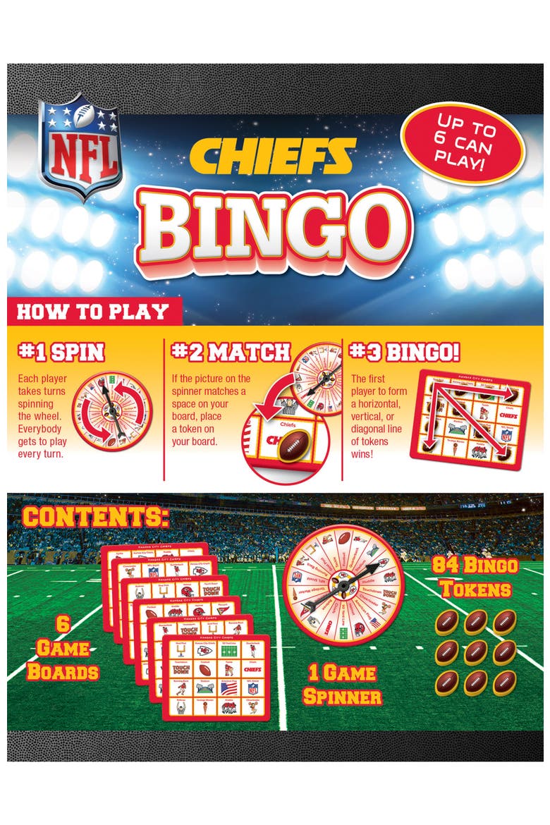 Kansas City Chiefs NFL Bingo Game, Alternate, color, Multicolor