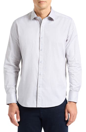 Robert Graham Chase Long Sleeve Button-up Shirt In Gray