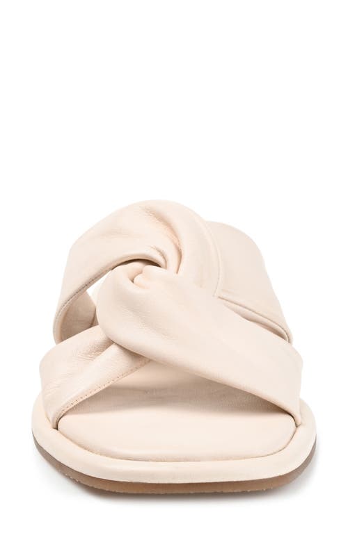 Journee Signature Kanndice Crisscross Slide Sandal In Beige