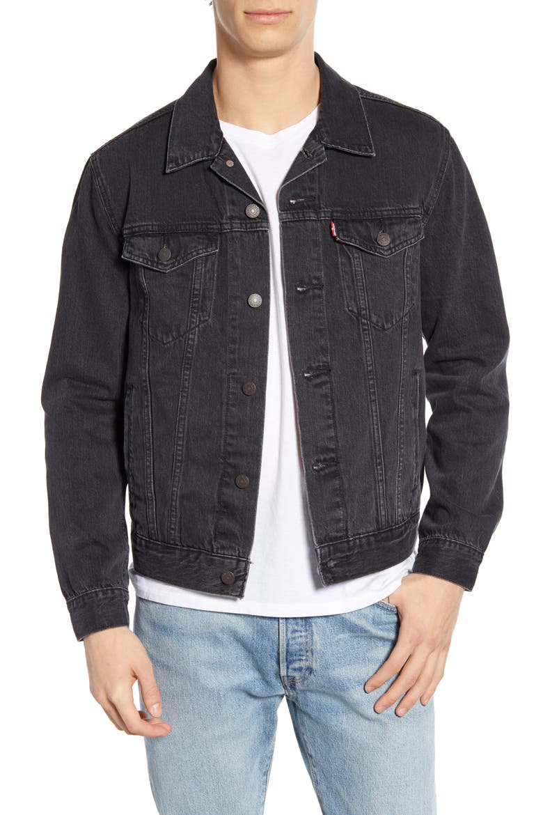 Levi's® Denim Trucker Jacket, Main, color, LIQUORICE