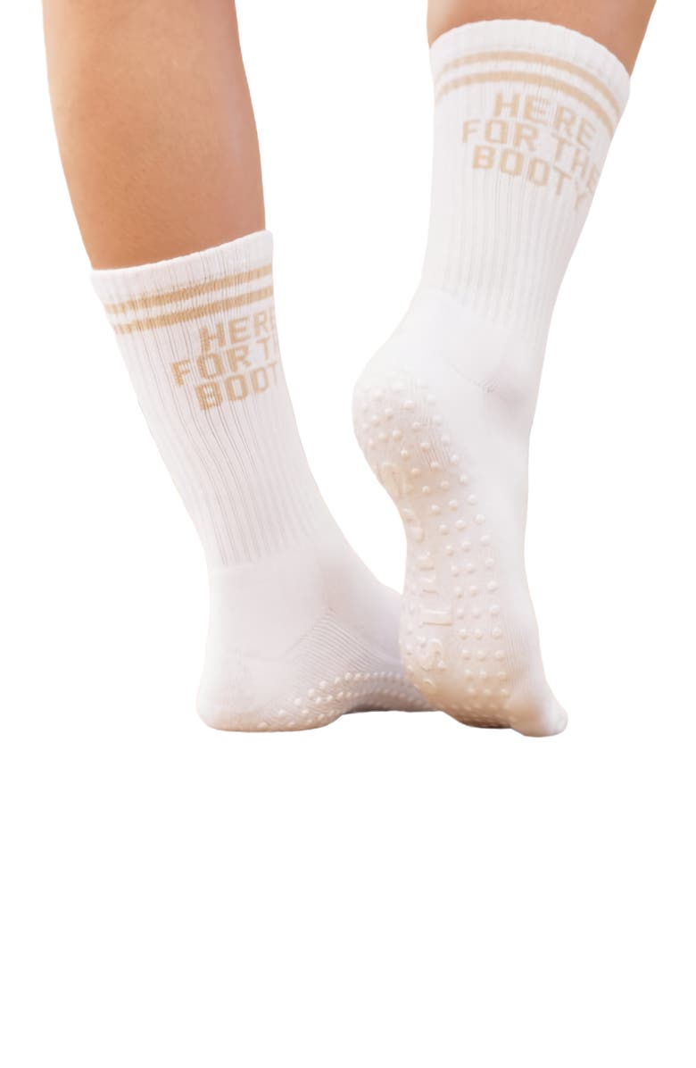 Souls. Saying Crew Grip Socks, Alternate, color, White