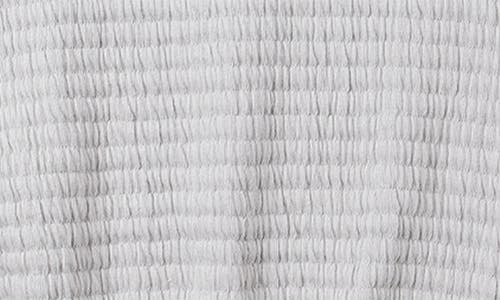 Quincy Mae Smock Cotton Blend Top & Jogger Set In Gray