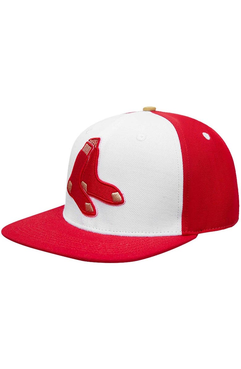 PRO STANDARD Men's Pro Standard  White/Red Boston Red Sox Strawberry Ice Cream Drip Snapback Hat, Alternate, color, 