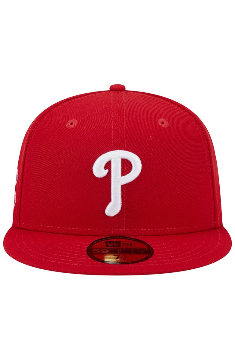 New Era Men's New Era Red Philadelphia Phillies  1980 World Series Team Color 59FIFTY Fitted Hat, Alternate, color, 