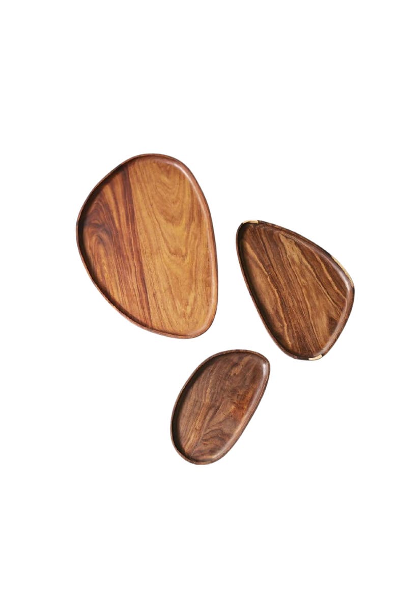 Wooden Leaf Tray, Alternate, color, Granadillo