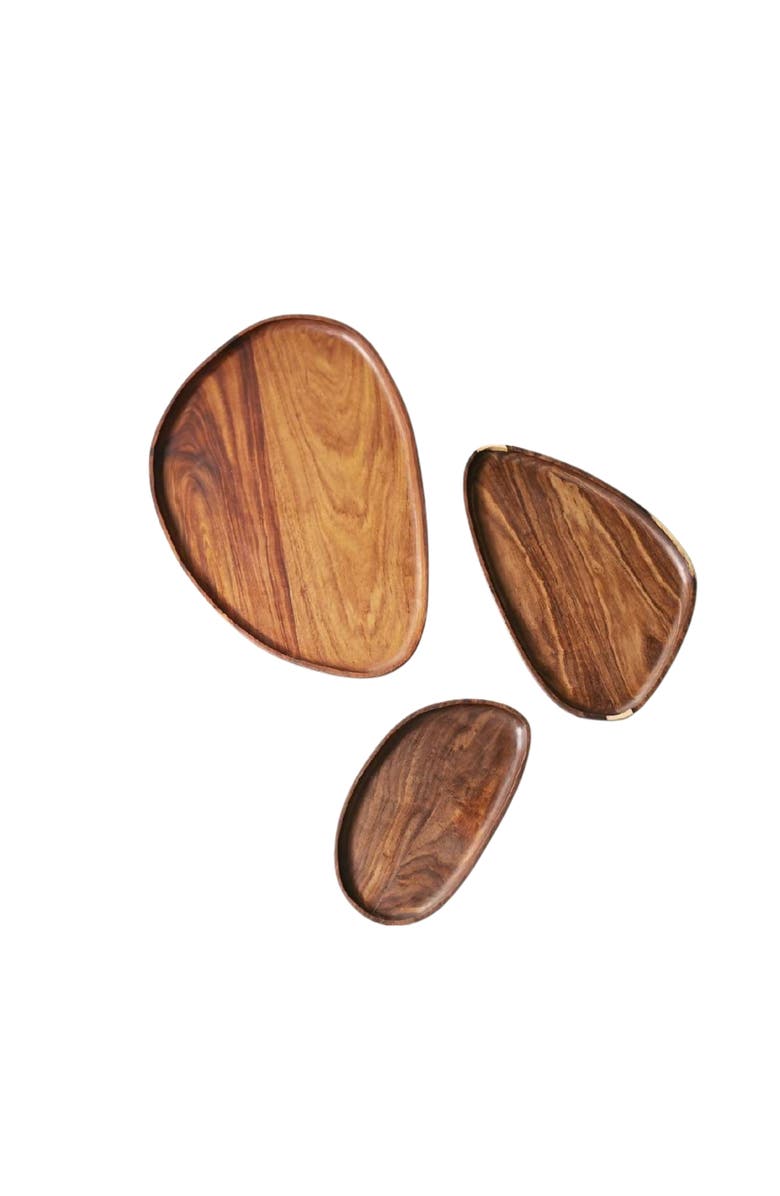 Itza Wood Wooden Leaf Tray, Alternate, color, Granadillo