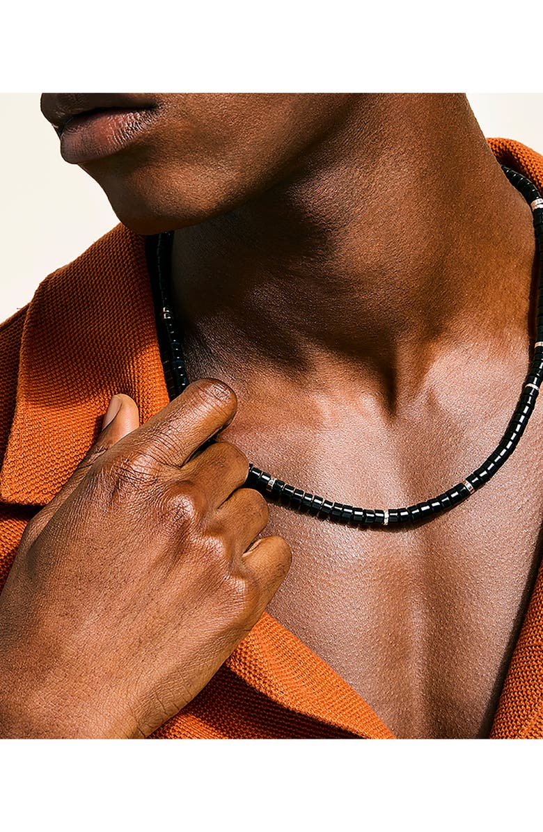 John Hardy Heishi Beaded Necklace, Alternate, color, Silver