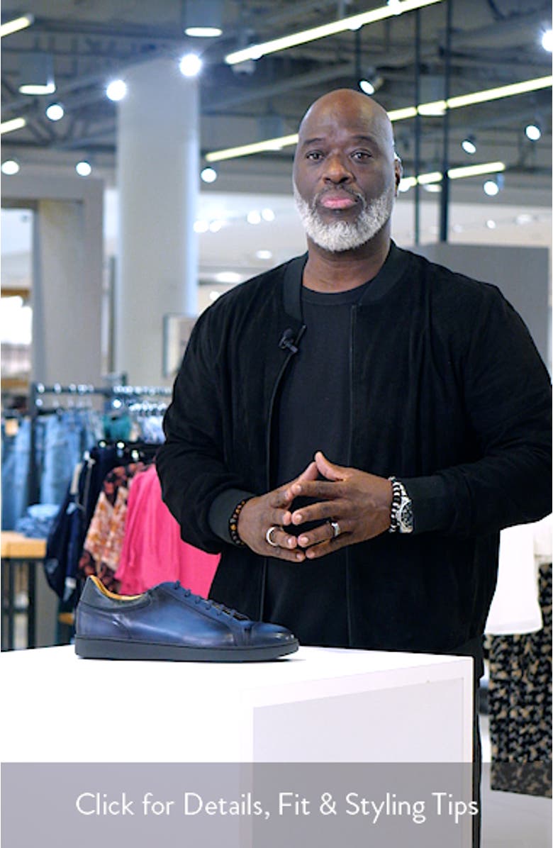 Chambers Croc Embossed Cap Toe Sneaker, sales video thumbnail