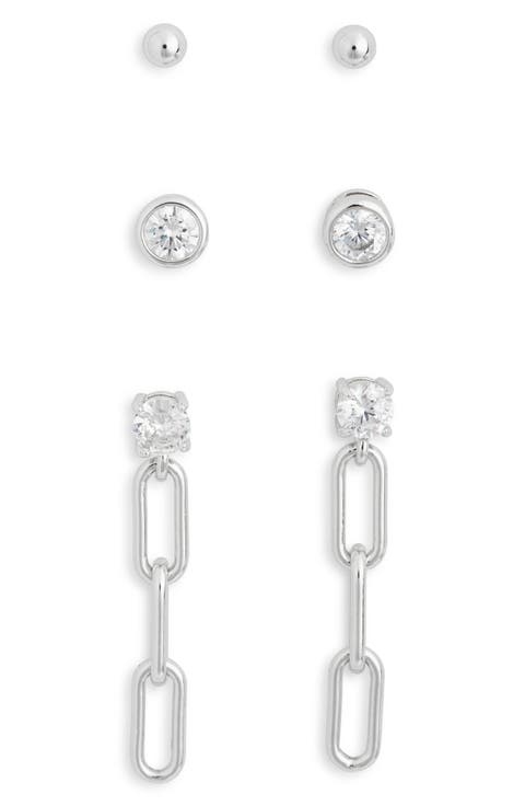 Set of 3 Stud & Drop Earrings