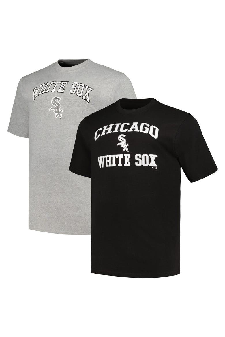 Men's Profile Black/Heather Gray Chicago White Sox Big & Tall T-Shirt Combo Pack, Main, color, Black