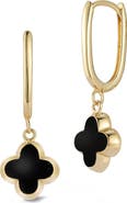 Ember Fine Jewelry 14K Clover Huggie Hoop Earrings