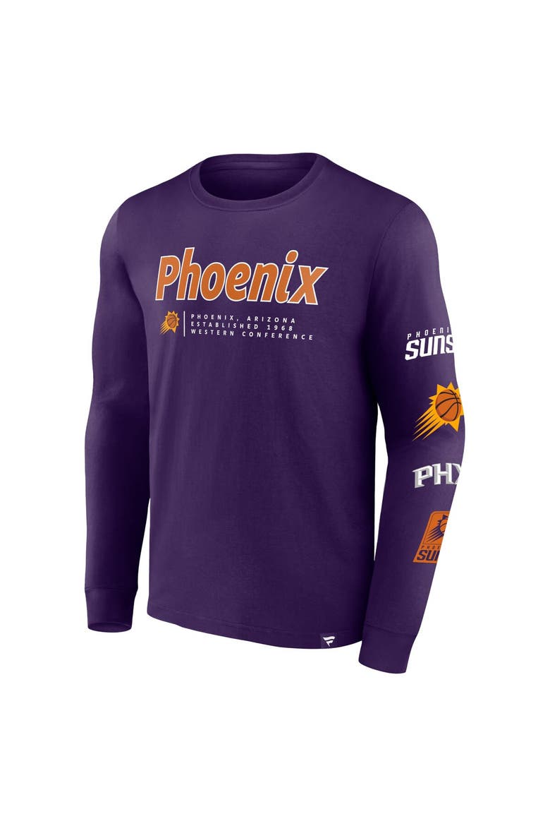 Men's Fanatics Branded Purple Phoenix Suns Baseline Long Sleeve T-Shirt, Alternate, color, Purple