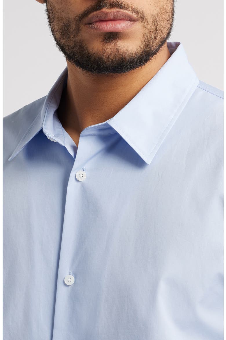 Relaxed Fit Cotton Button-Up Shirt, Alternate, color, LIGHT BLUE