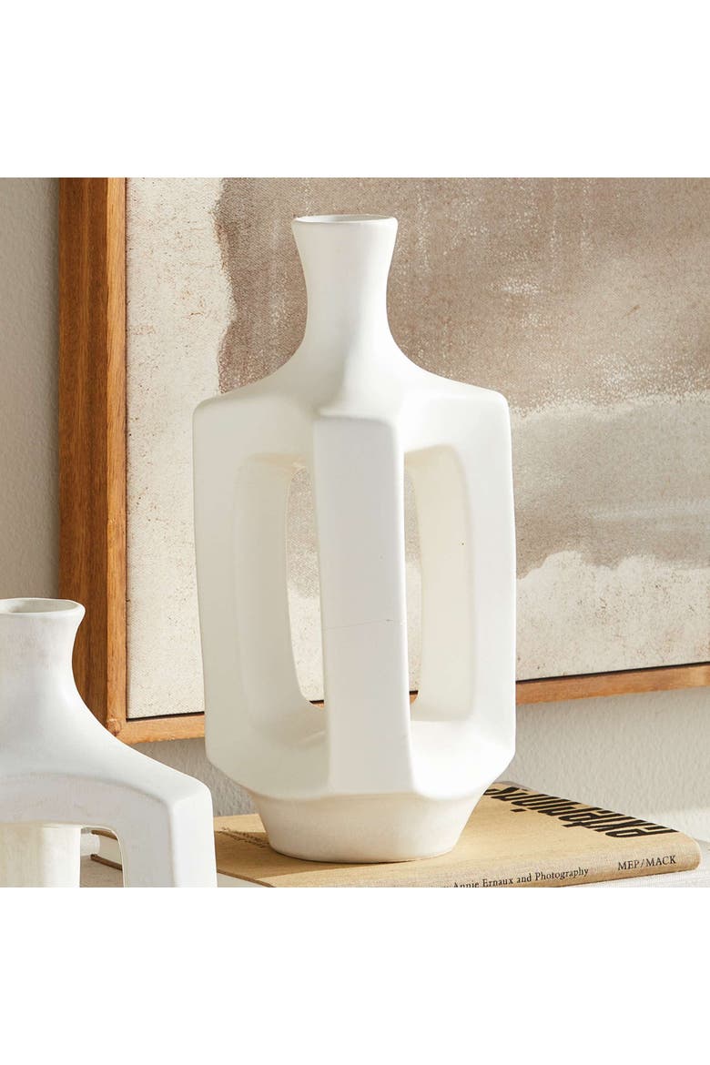 Sonya Vase Medium, Alternate, color, White
