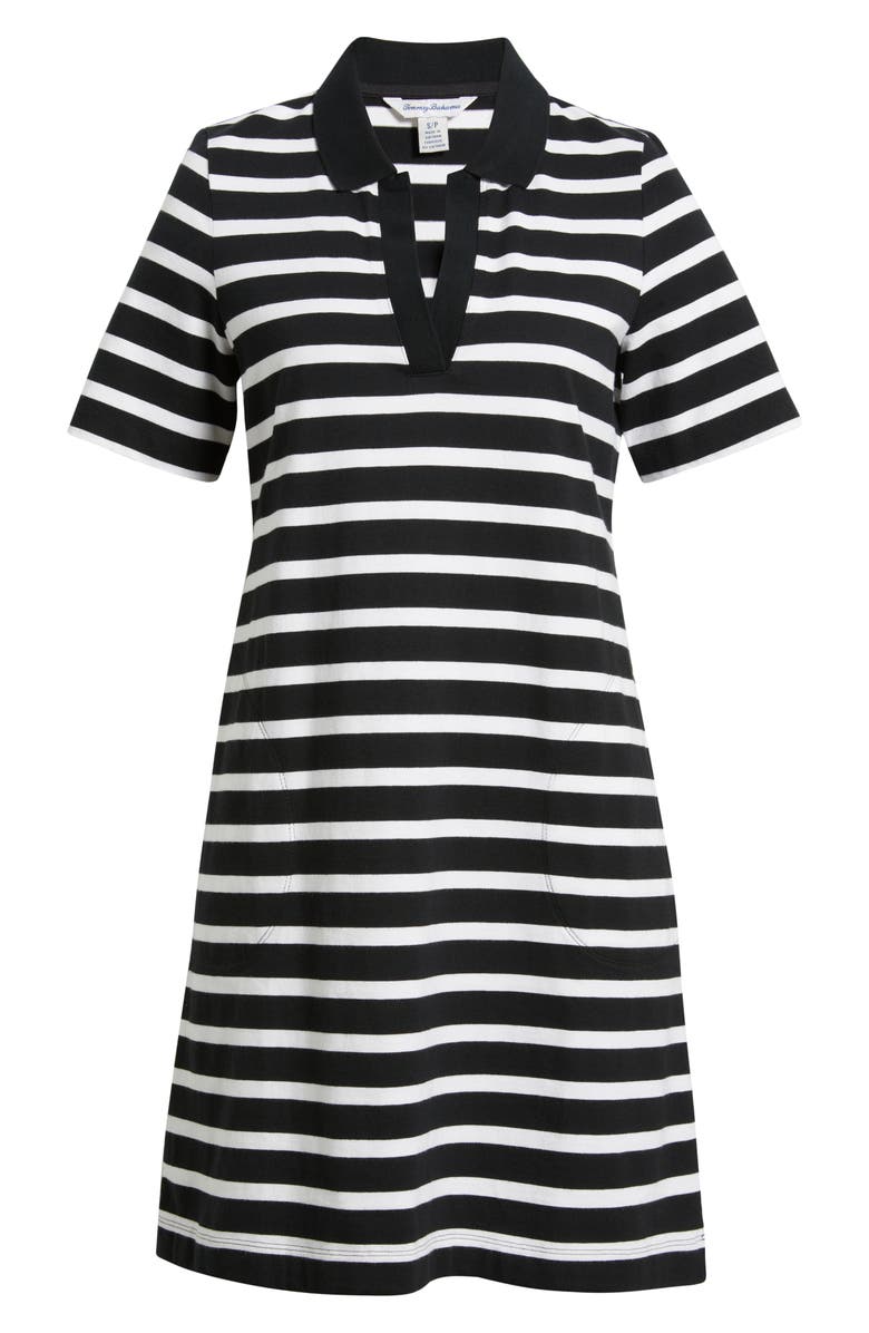 Tommy Bahama Coastal Cabana Cotton Shirtdress, Alternate, color, Black