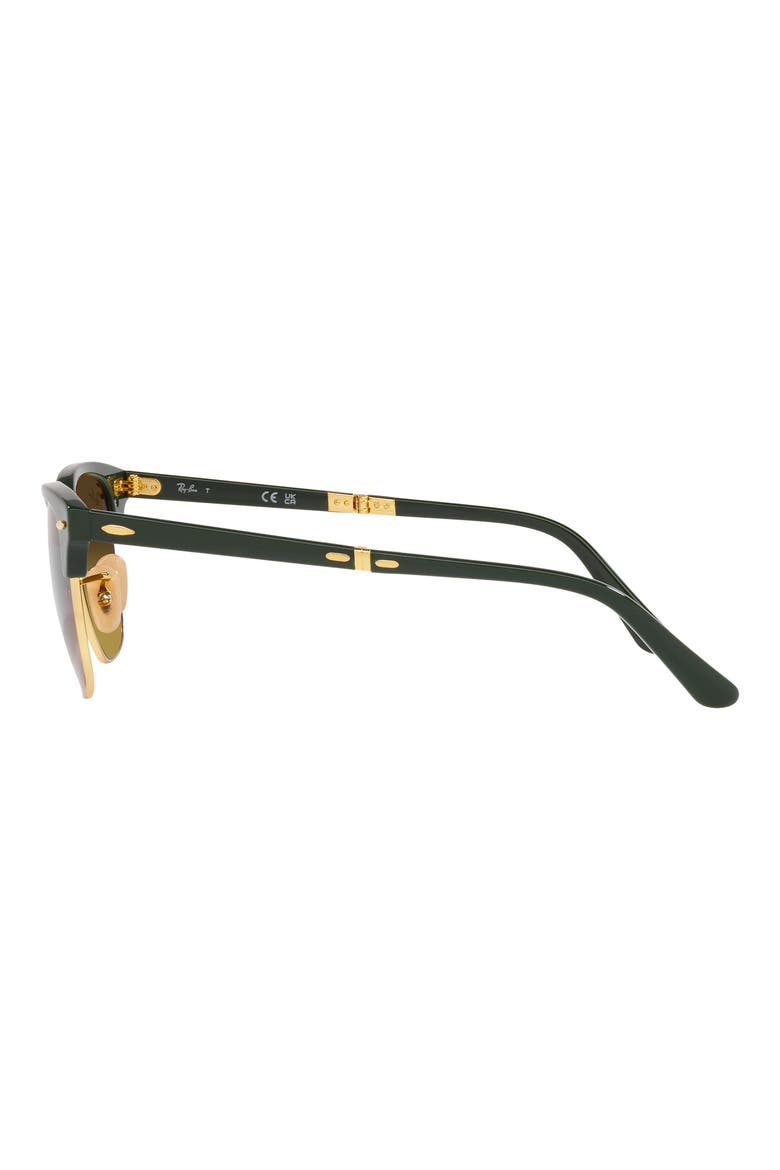 Clubmaster 51mm Gradient Square Sunglasses, Alternate, color, GREEN