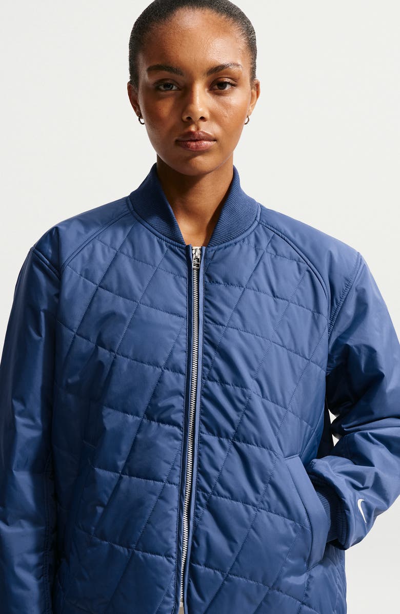 Nike Relaxed Water Repellent Quilted Jacket, Alternate, color, Mystic Navy/Sail