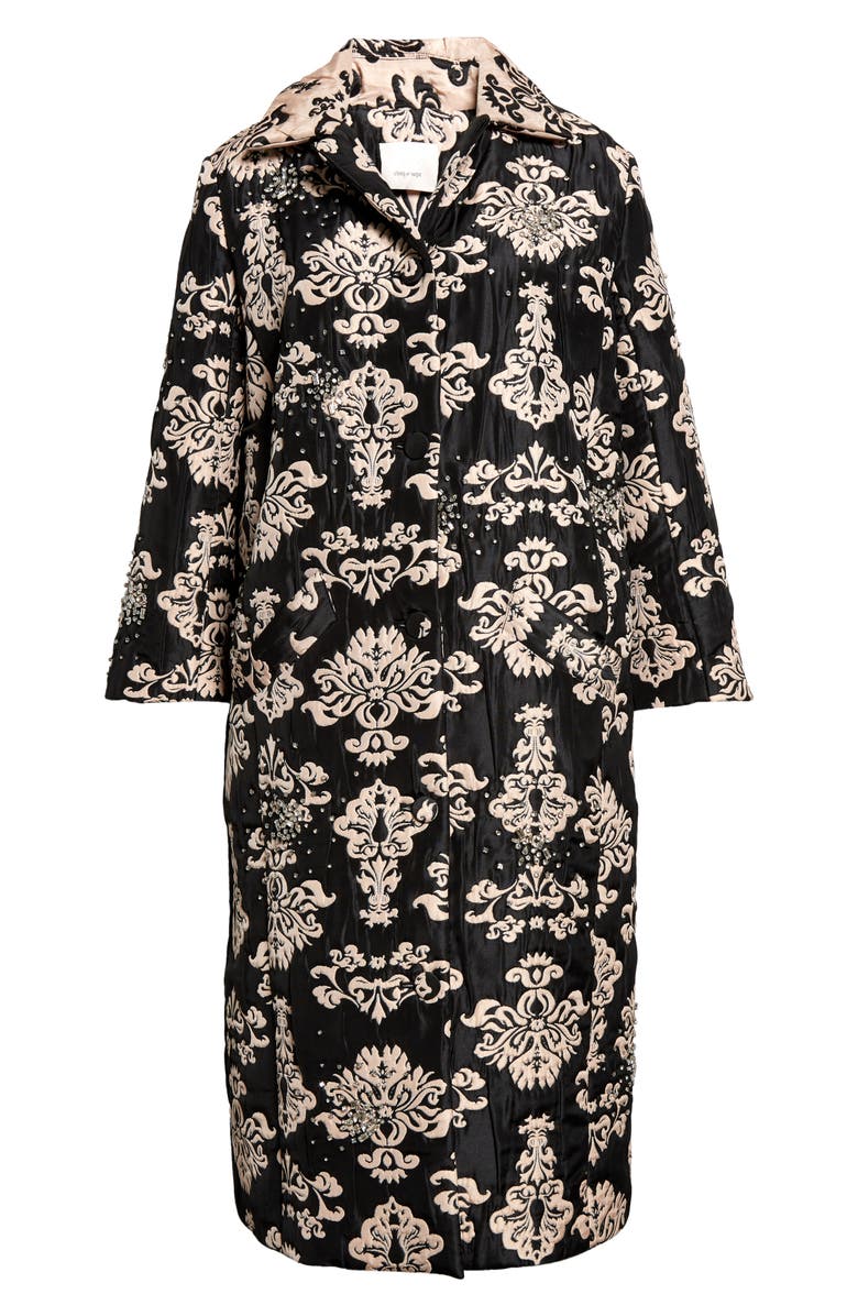 Cinq à Sept Haisley Embellished Brocade Coat, Alternate, color, 