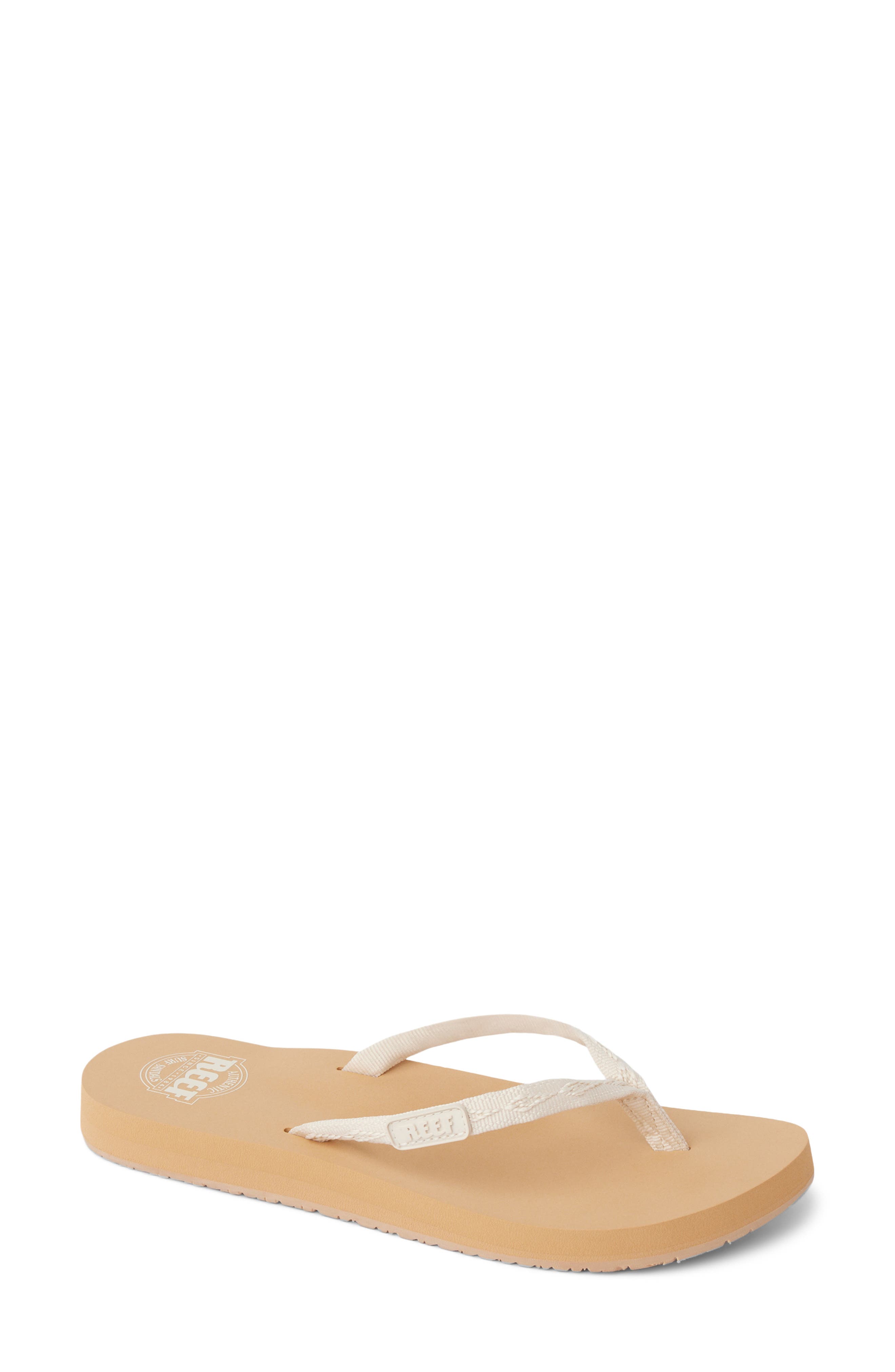 Reef Ginger Flip Flop, Main, color, Cream/ Tan