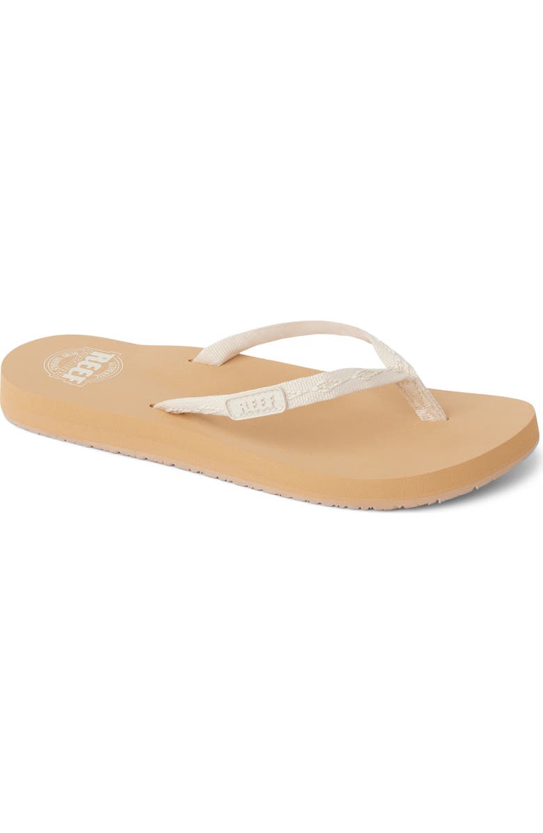 Reef Ginger Flip Flop, Main, color, Cream/ Tan