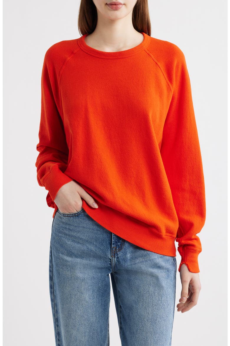 College French Terry Sweatshirt, Main, color, PERSIMMON